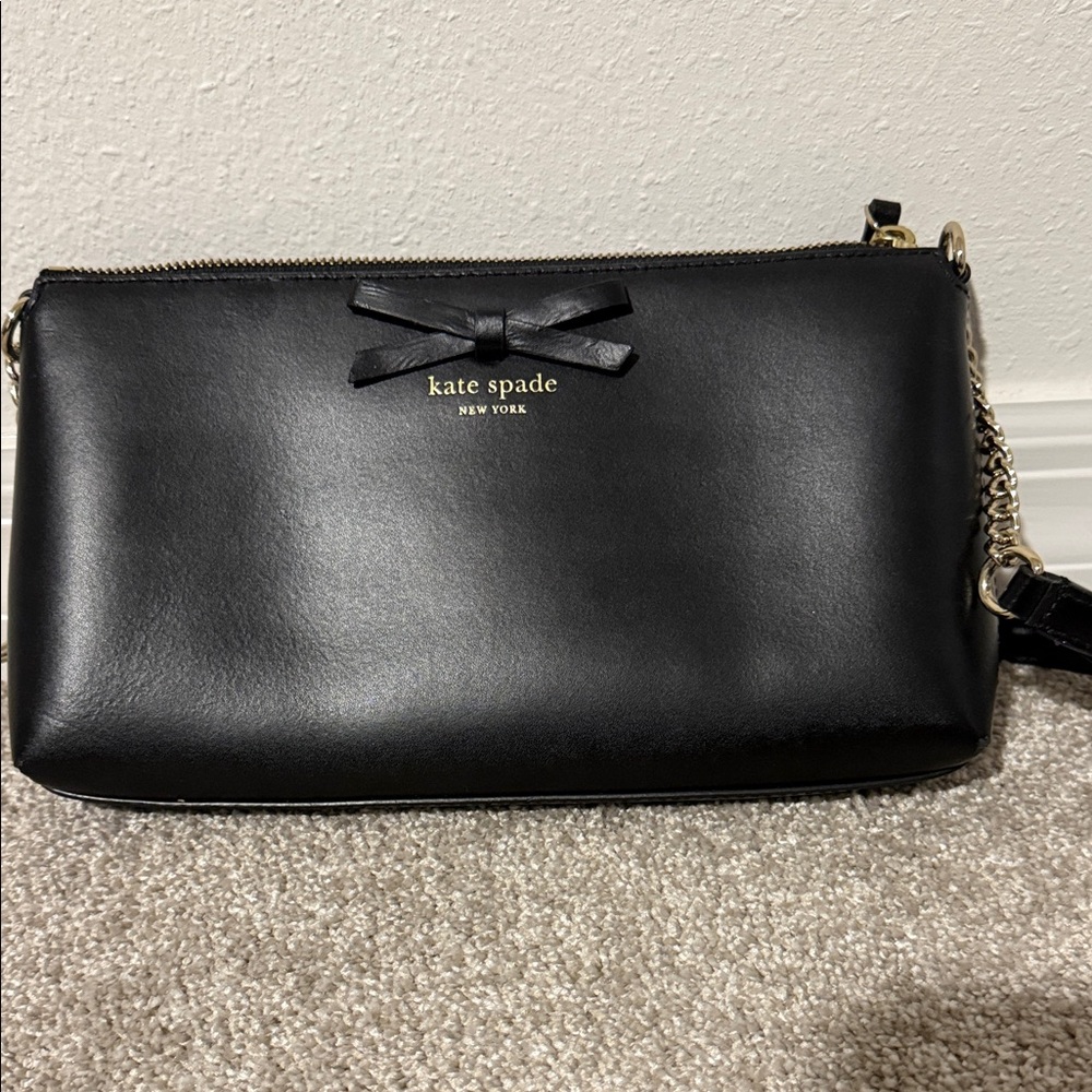 Kate Spade Black Crossbody with Bow Accent